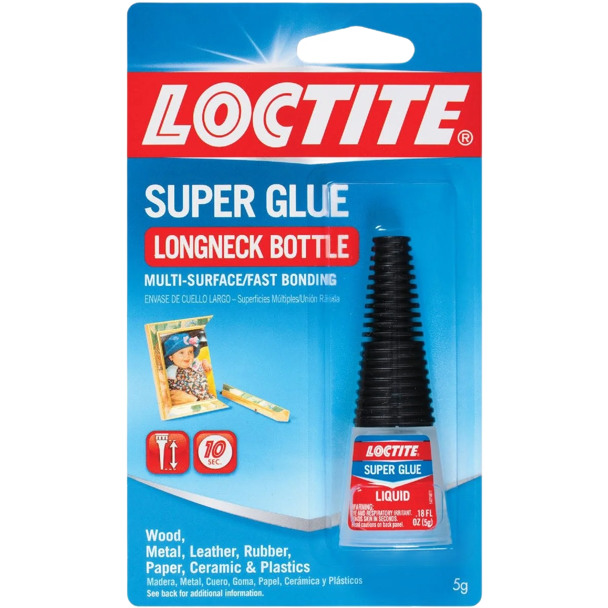 Original Design Loctite Liquid Super Glue with Longneck Bottle 0.18 oz. Functional