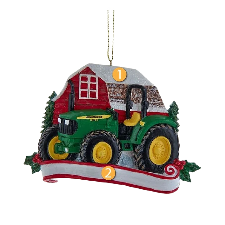 Organic Kurt S. Adler Personalized John Deere 5075 Tractor Ornament Quality