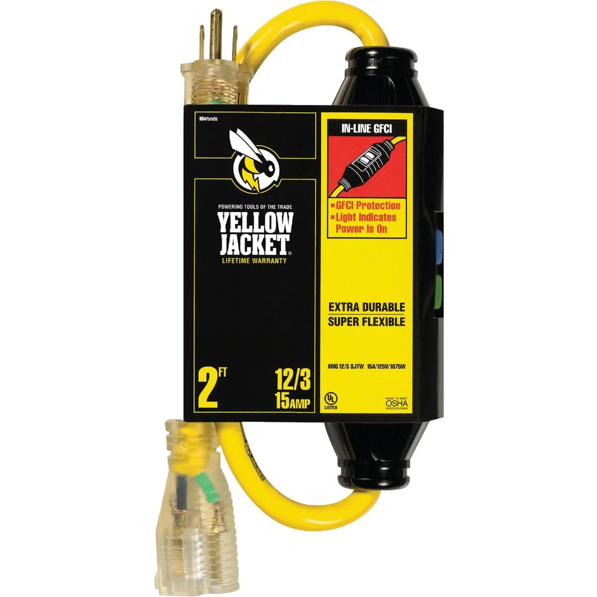Elegant Yellow Jacket 12 3 Contractor Grade GFCI Extension Cord Stylish