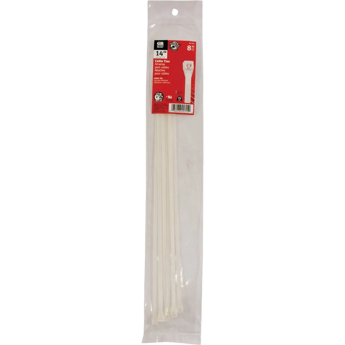 Exceptional Gardner Bender Doublelock 14 In. x 0.17 In. Nylon Cable Tie 8-Pack Optimized