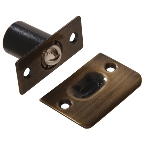 Traditional Hillman Antique Brass-Plated Ball Catch Green