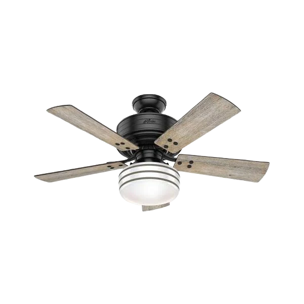 Premium Hunter Dempsey Brushed Nickel Ceiling Fan with Light Kit 44 in. Outstanding