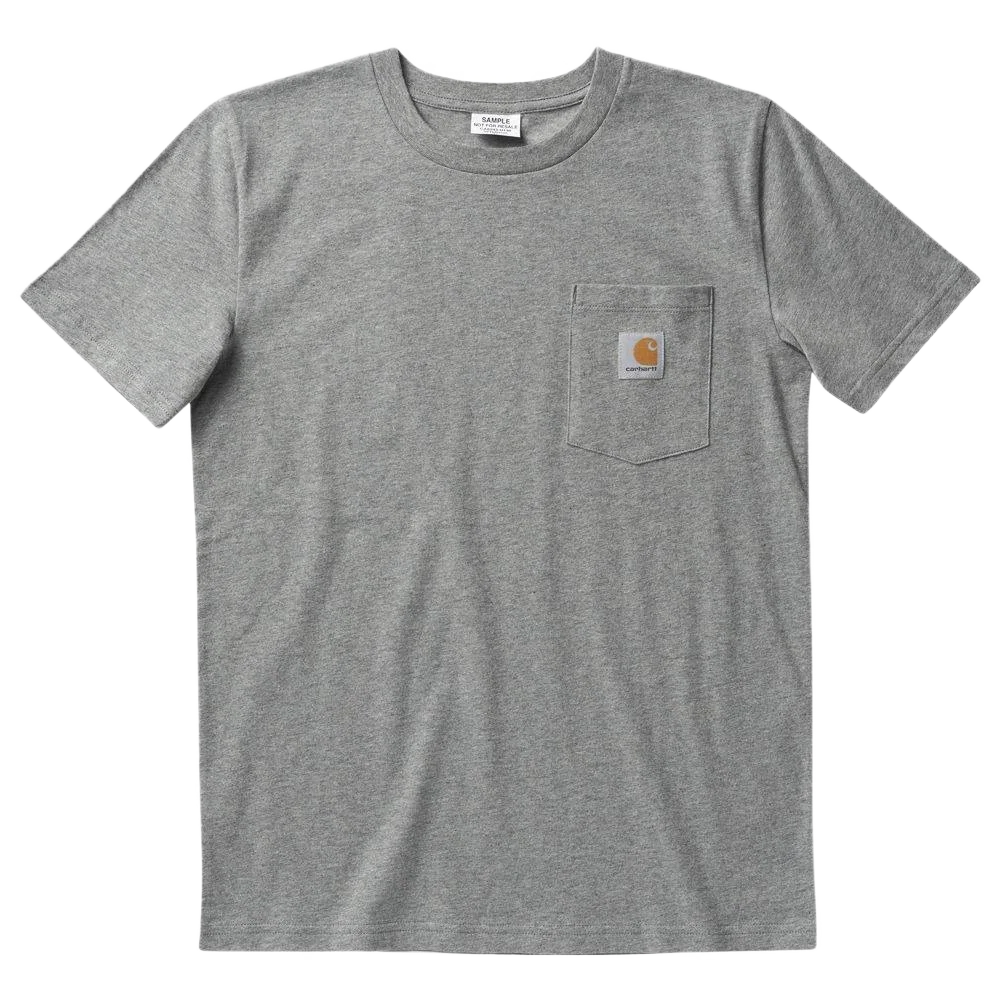Sustainable Carhartt Boys’ Gray Short Sleeve Pocket T-shirt Size 14 16 Sophisticated