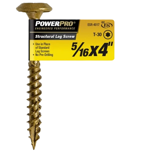 Expertly Made Power Pro 5 16 In. x 4 In. Structural Lag Screw Responsible