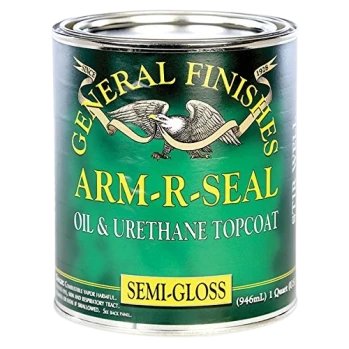 Clean General Finishes Arm-R-Seal Oil Urethane Topcoat Semi-Gloss 1 Quart Effective