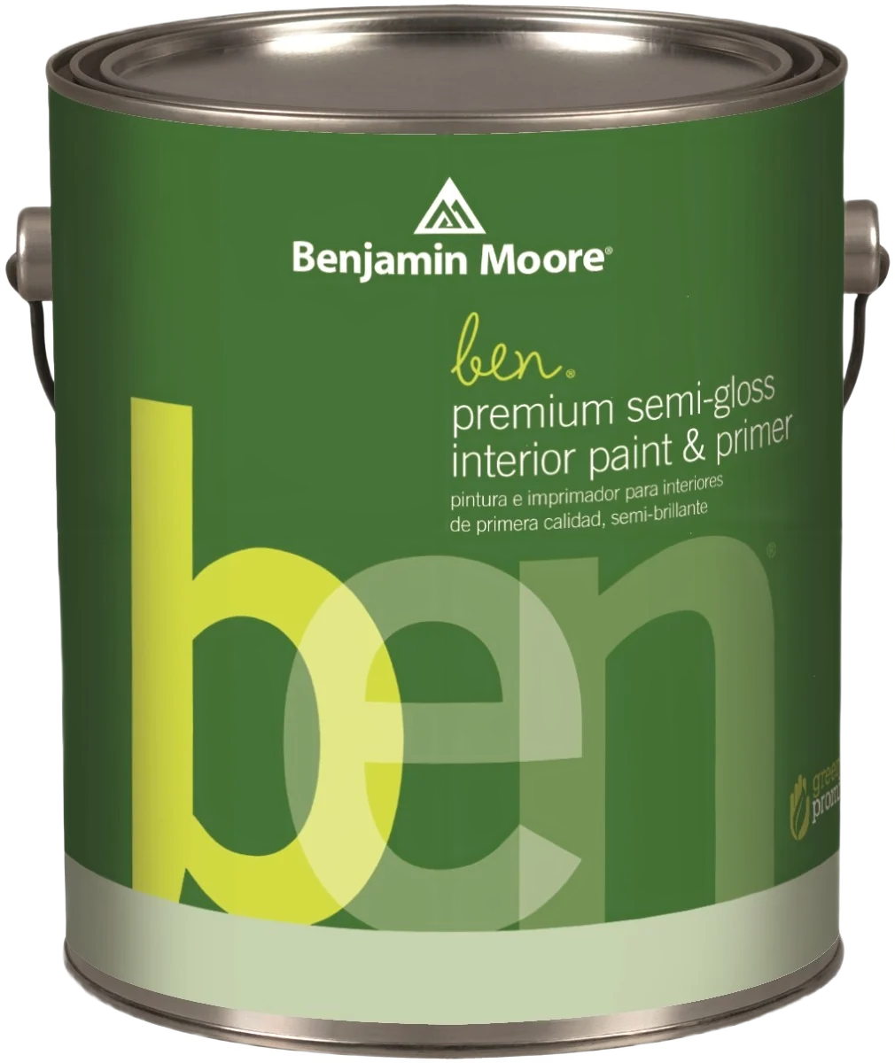 Certified Benjamin Moore Ben White Premium Semi-Gloss Interior Paint Primer 1 Gallon Safe