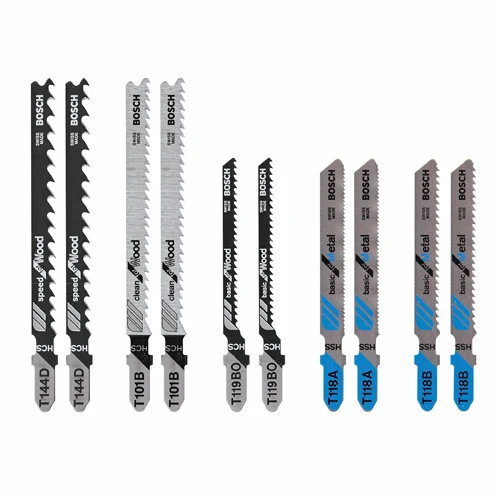 Elite Bosch Wood Metal T-Shank Jigsaw Blade Set 10 pk Carefully Designed