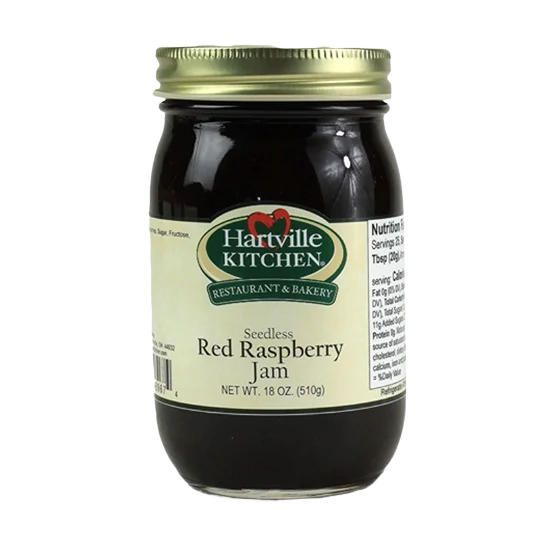 Trendy Hartville Kitchen Seedless Red Raspberry Jam 18 oz. Soft