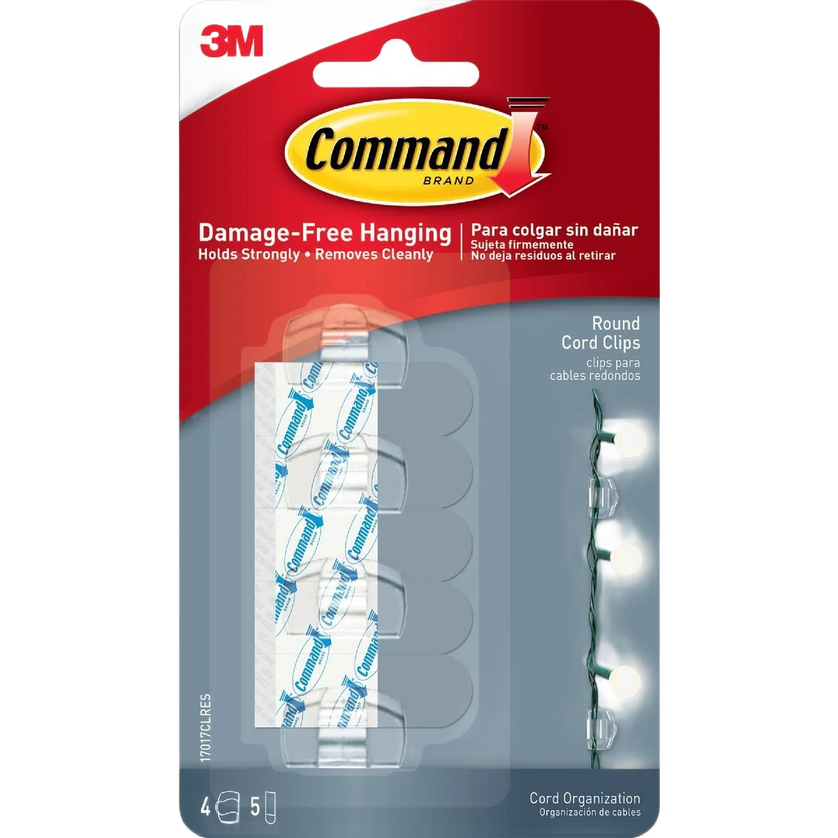 Powerful 3M Command Wire Organizer Cord Clip with Adhesive Fast