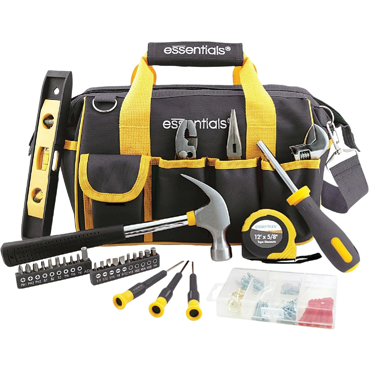 Unique Essentials 32-Piece Homeowner’s Tool Set Black High-Performance