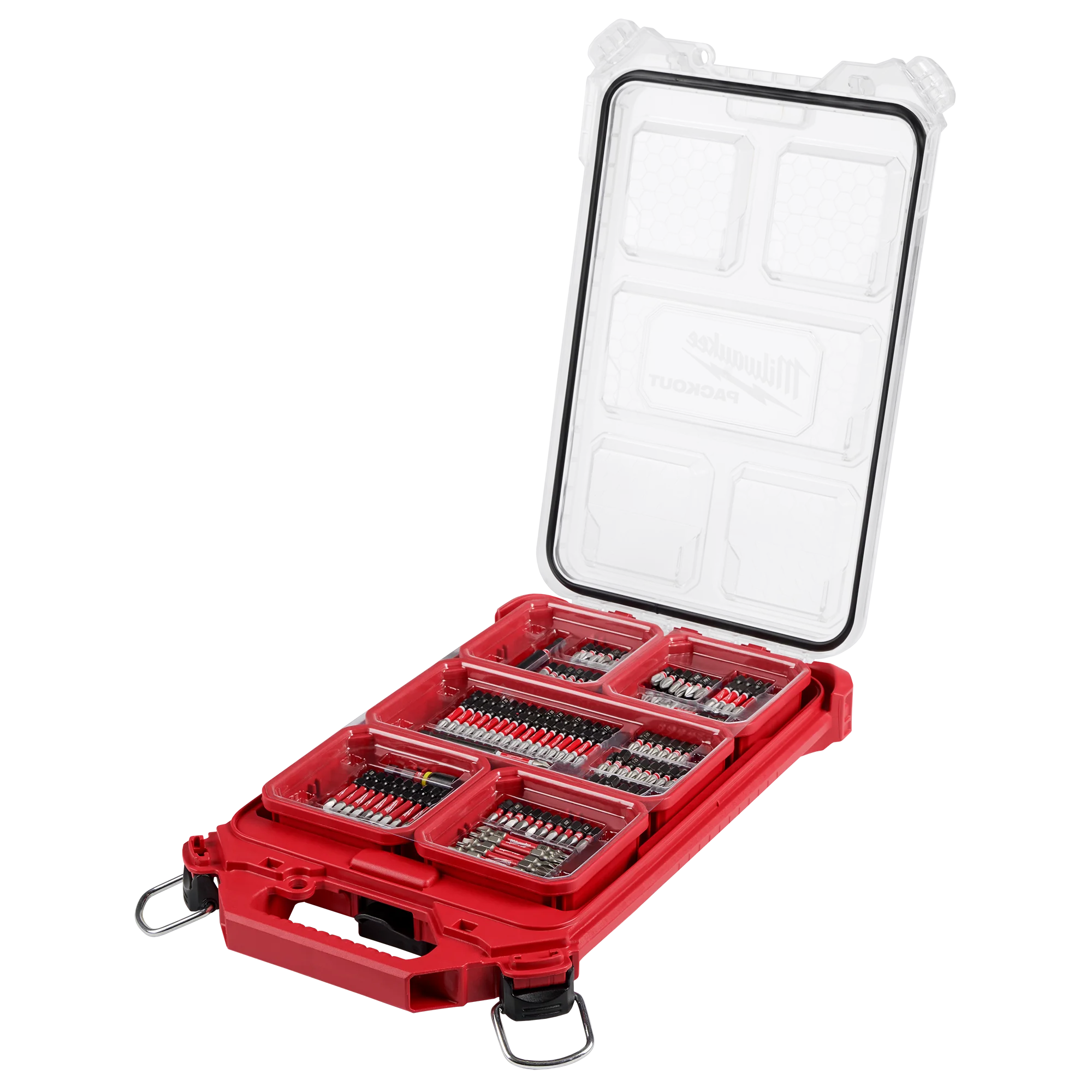Smooth Milwaukee SHOCKWAVE™ Impact Duty™ PACKOUT™ 100-PC Driver Bit Set Reusable
