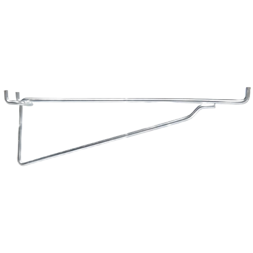 Expertly Made Hillman 10 in. Pegboard Shelf Bracket Zinc-Plated Plated for 1 4 in. Pegboard High-Grade