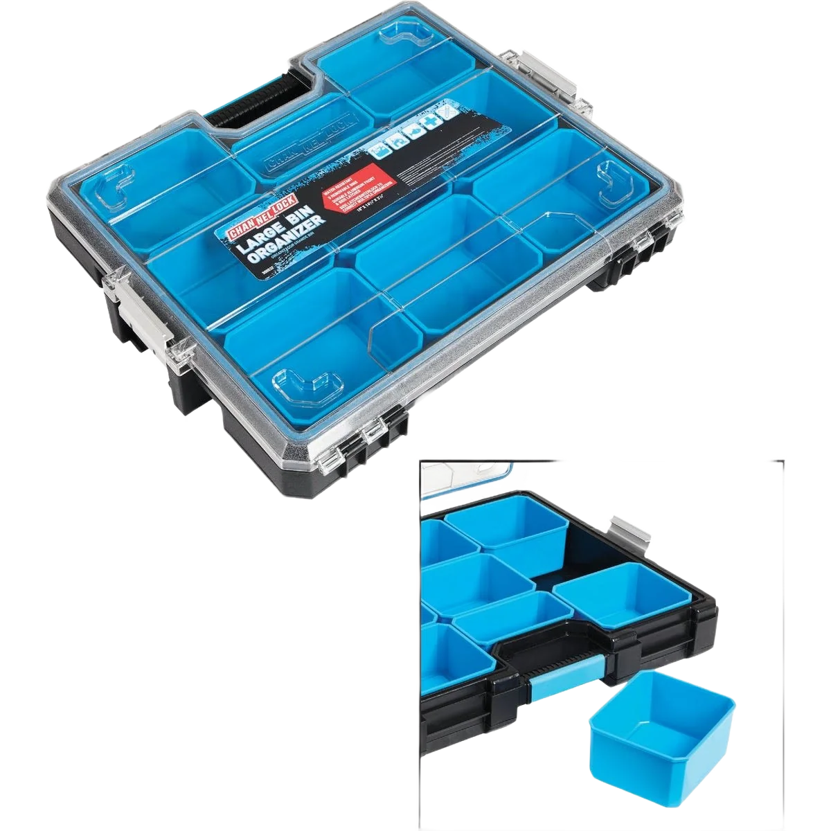 Elegant Channellock Large Bin Organizer Storage Box Fine