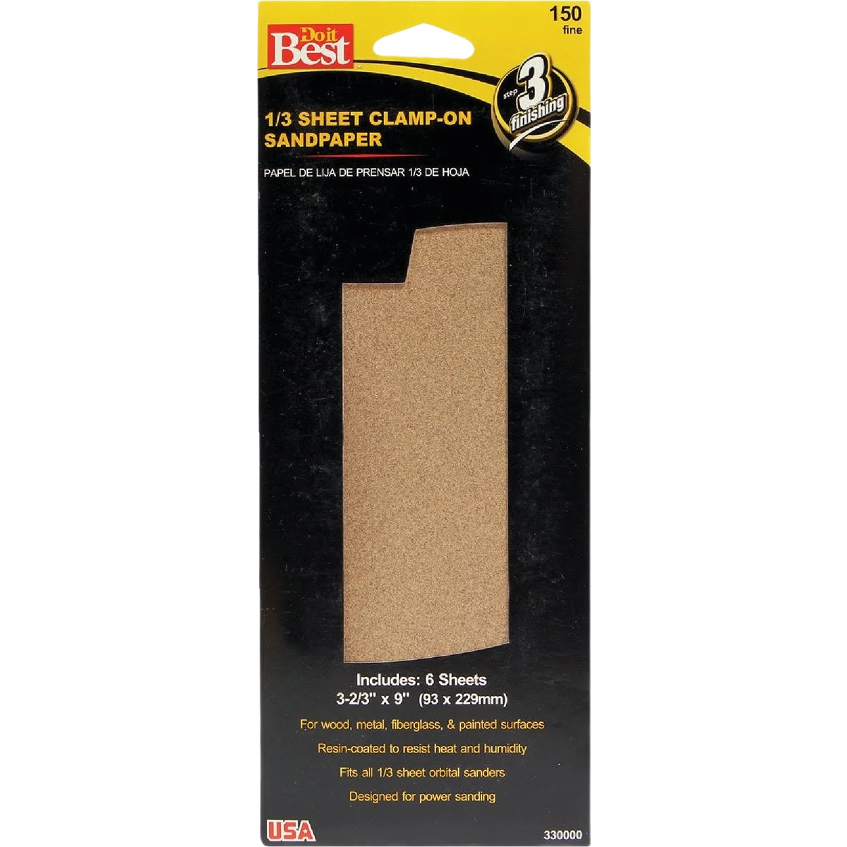 Enhanced Do it 1 3 Sheet 150-Grit Fine Clamp-On Sandpaper 6-Pack Proven