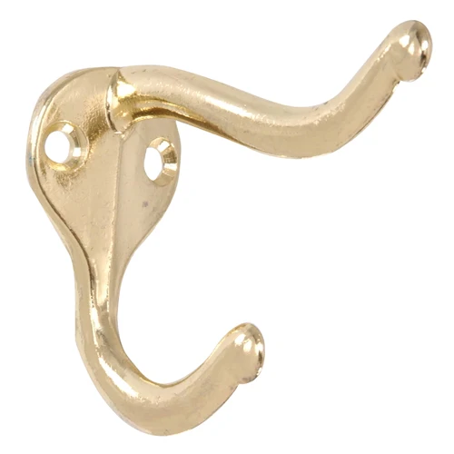 Fashionable Hardware Essentials Zinc Coat Hat Hook 2-Pack Authentic