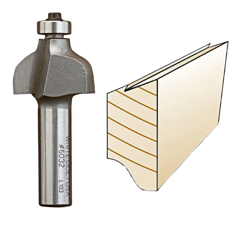 Lightweight Whiteside Drawer Edge Finger Pull Bit 1 2 in. SH x 3 4 in. CL High-Grade