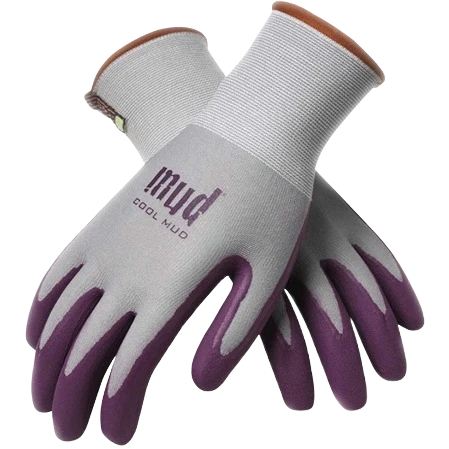Clean Mud Women’s Large Lilac Nylon Garden Gloves Excellent