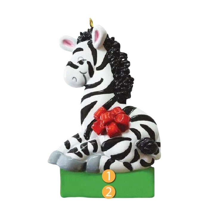 Traditional Rudolph Me Personalized Christmas Zebra Ornament Healthy