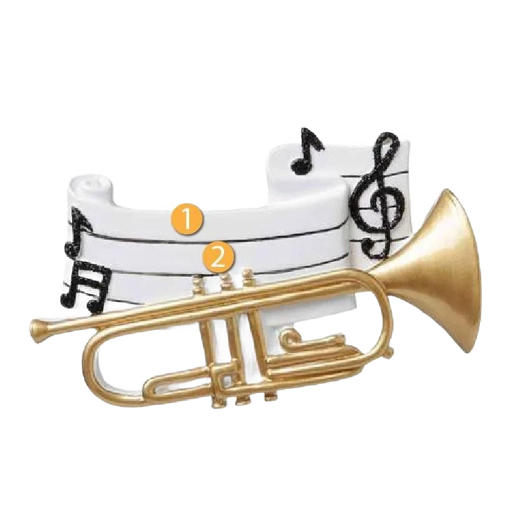 Lightweight PolarX Personalized Trumpet Ornament Genuine