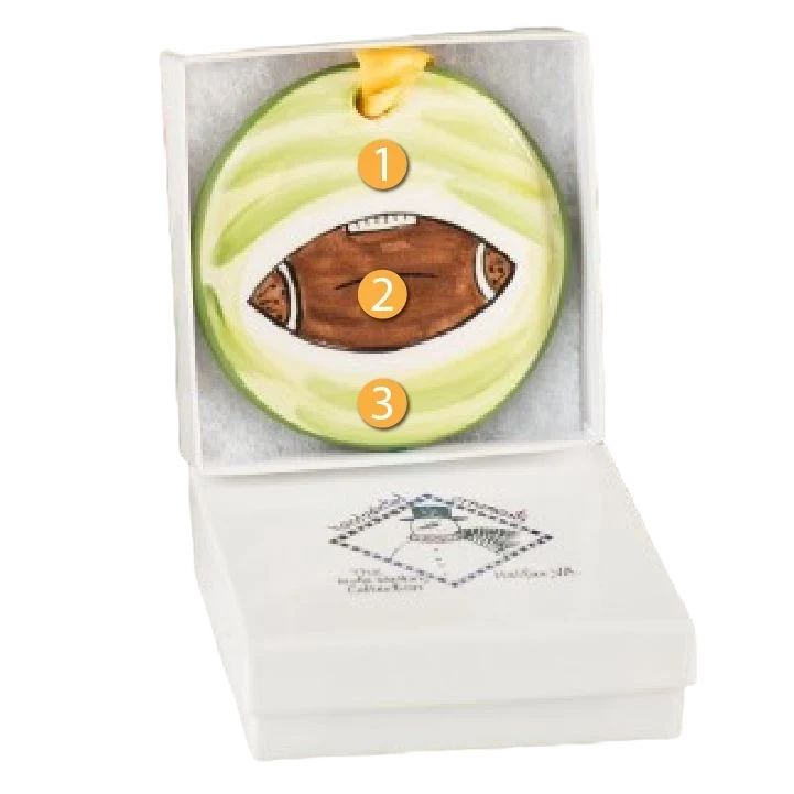 Natural Nola Watkins Collection Personalized Football Ornament Outstanding