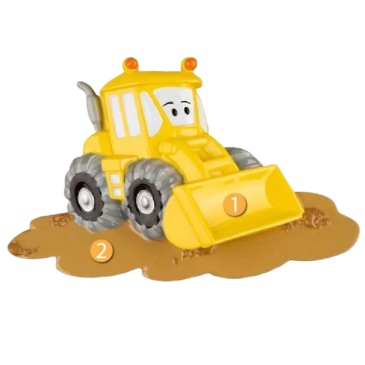 First-Class PolarX Personalized Child Bulldozer Ornament Fine