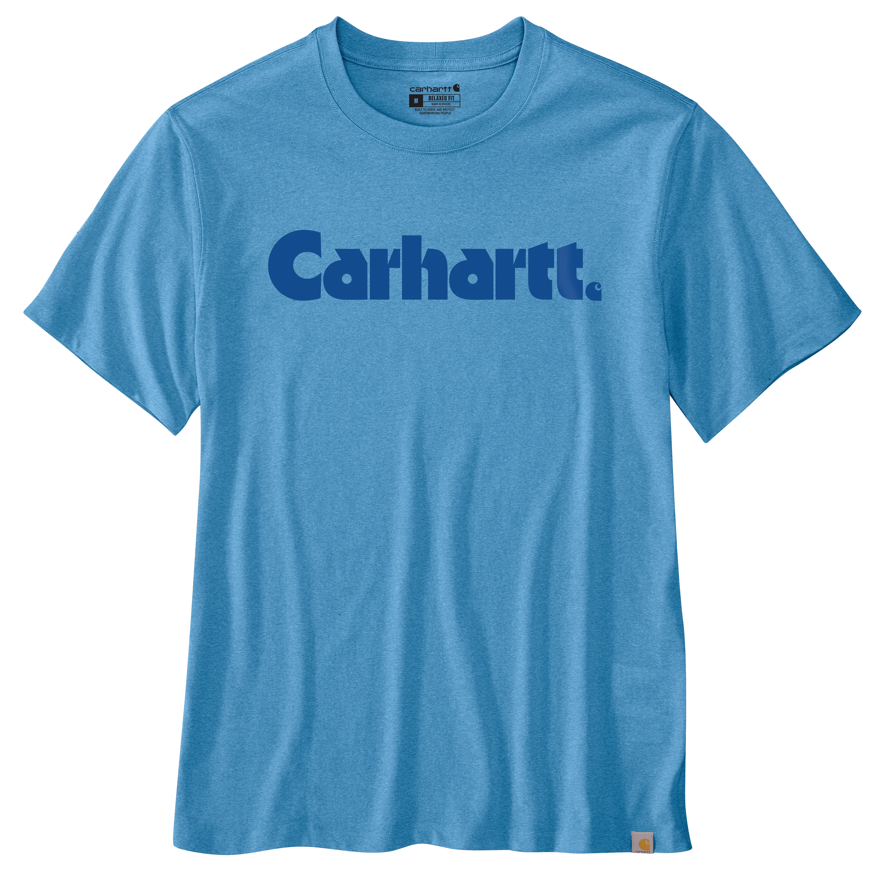 Green Carhartt Men’s Relaxed Fit Lightweight Short-Sleeve Logo Graphic T-Shirt Soft