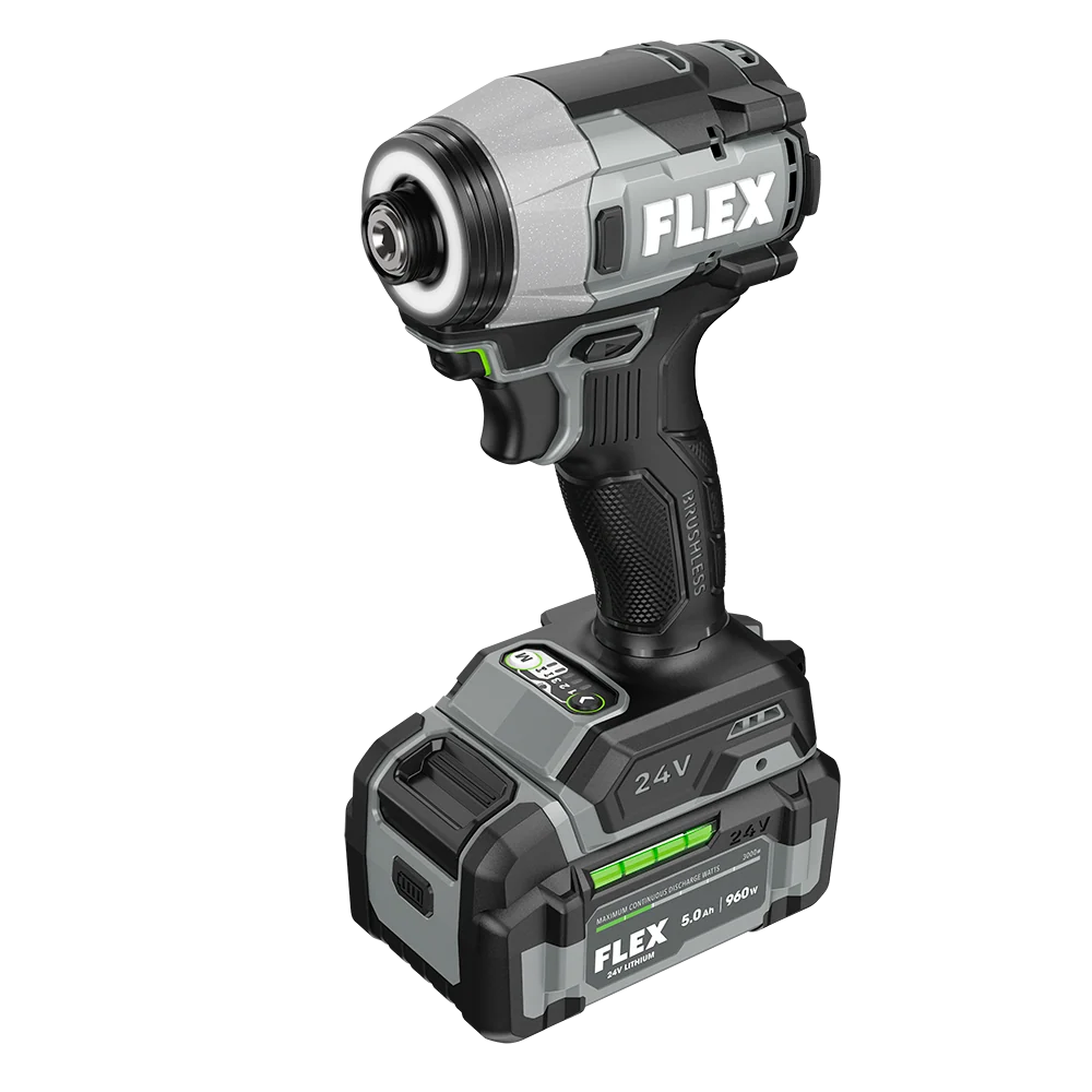 High-Quality FLEX 24V 1 4 One-Touch Hex Impact Driver w Multi-Mode Kit Trendy
