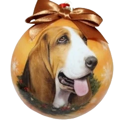 Durable E S Pets Basset Hound Christmas Ball Ornament Responsible