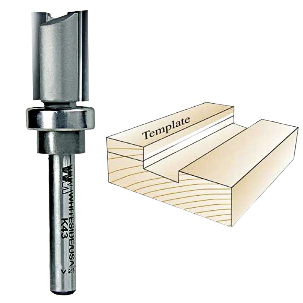 Advanced Whiteside Keller Template Bit 1 4 in. SH x 5 8 in. CD x 3 4 in. CL Classic