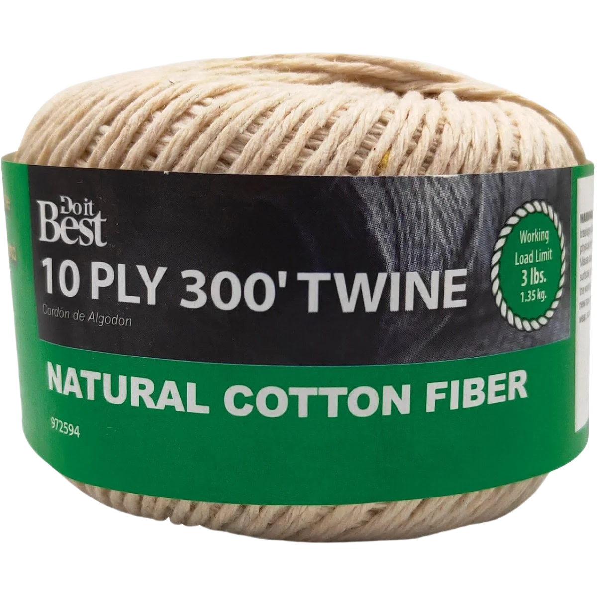 Eco-Friendly Do it 10-Ply White Cotton Parcel Post Twine 300 ft. User-Friendly