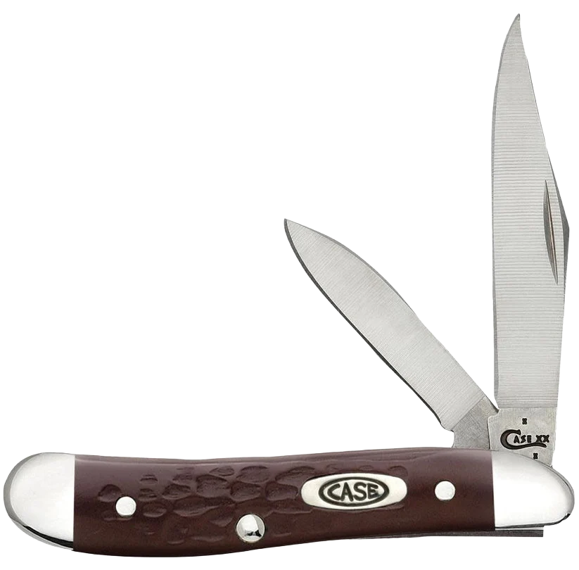 High-End Case Knives Brown Synthetic Peanut Knife First-Class