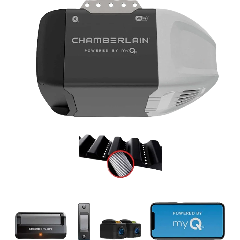 Carefully Designed Chamberlain Quiet Belt Drive Wi-Fi Garage Door Opener Outstanding