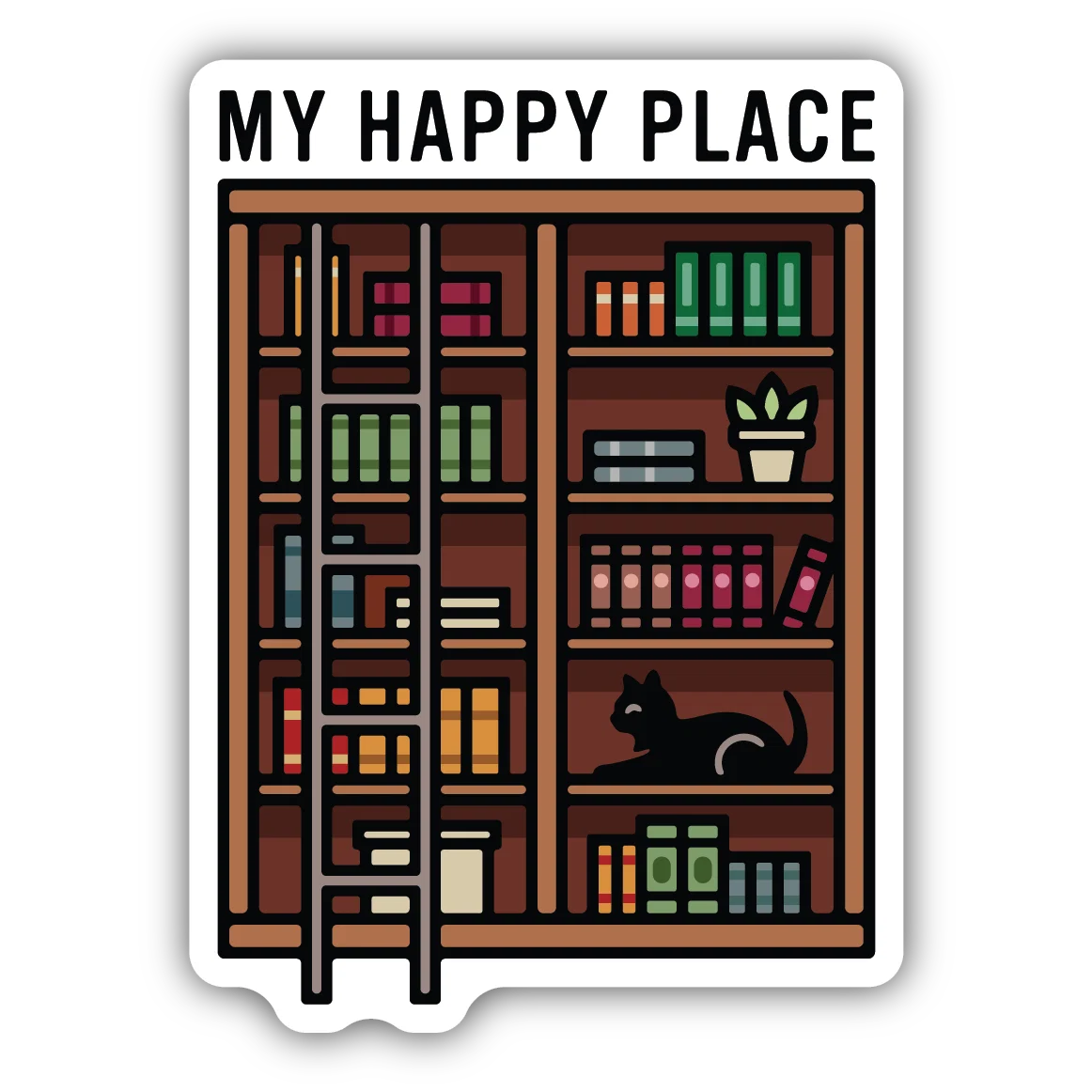 User-Friendly Stickers Northwest Library Happy Place Sticker Comfortable