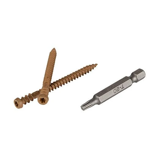 Elite TimberTech 2-1 2 Teak TOPLoc Screws For PRO EDGE 100 sq. ft. Exceptional
