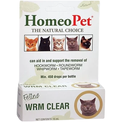 Premium Homeopet Feline Worm Clear 15 mL Healthy