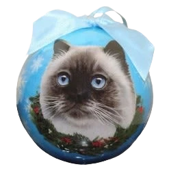 Fast E S Pets Himalayan Cat Christmas Ball Ornament Solid