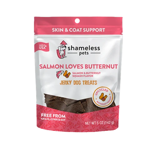Stylish Shameless Pets Salmon Loves Butternut Jerky Bites 5 oz. Trusted
