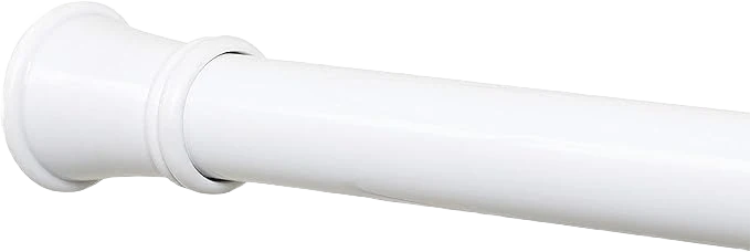 Original Zenith White Zenna Home Straight 24 -40 Adjustable Tension Shower Rod Elite