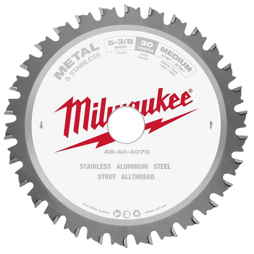 Responsible Milwaukee 5-3 8 30 TPI Ferrous Metal Circular Saw Blade Eco-Friendly