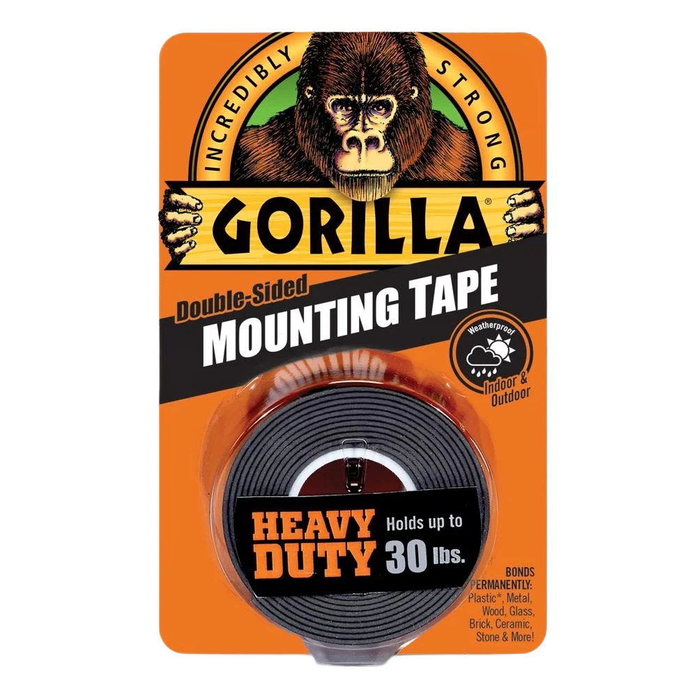 Original Design Gorilla Black Double-Sided Heavy Duty Mounting Tape 60 lb. Capacity Elite