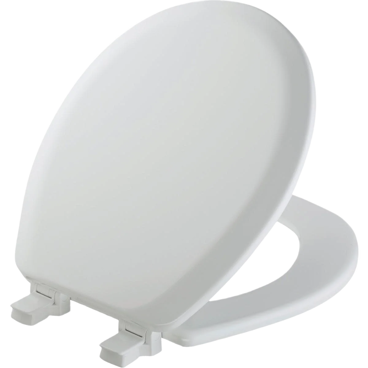 Genuine Mayfair Advantage Round White Wood Toilet Seat World-Class