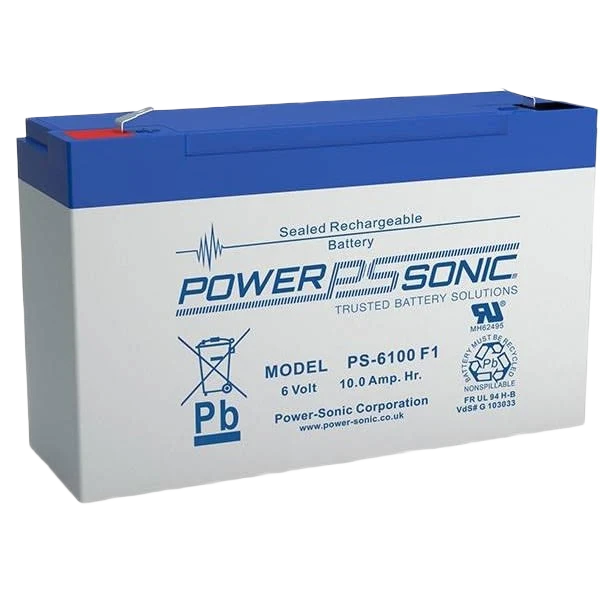 Official Powersonic 6 Volt 12 Ah F1 Terminal Emergency Backup Battery Unique