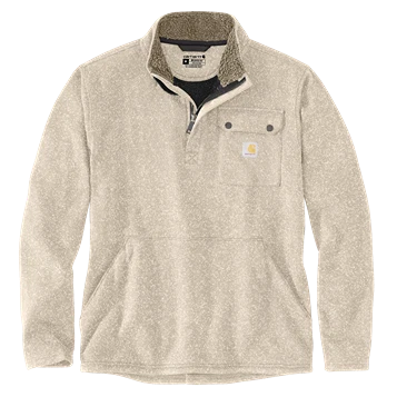 Safe Carhartt Men’s Large Oat Milk Knit Long Sleeve Quarter-Zip Sweatshirt Responsible