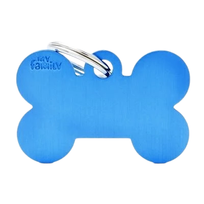 Elite MyFamily Large Blue Bone ID Dog Tag Original