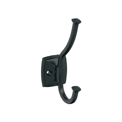 Fashionable Amerock Kin Two Prong Matte Black Decorative Wall Hook Premium Material