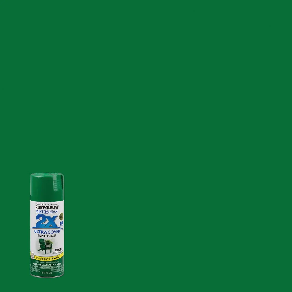 Quality Rust-Oleum Painters’ Touch 2X Meadow Green Gloss Spray Paint Primer 12 oz. Premium Material