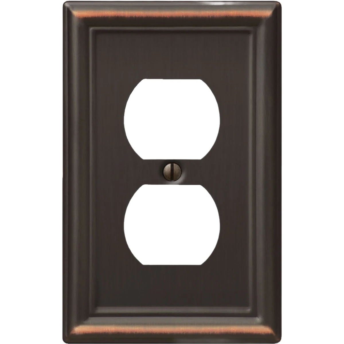 Responsible Amerelle Chelsea Stamped Steel 1-Gang Outlet Wall Plate Aged Bronze Superior