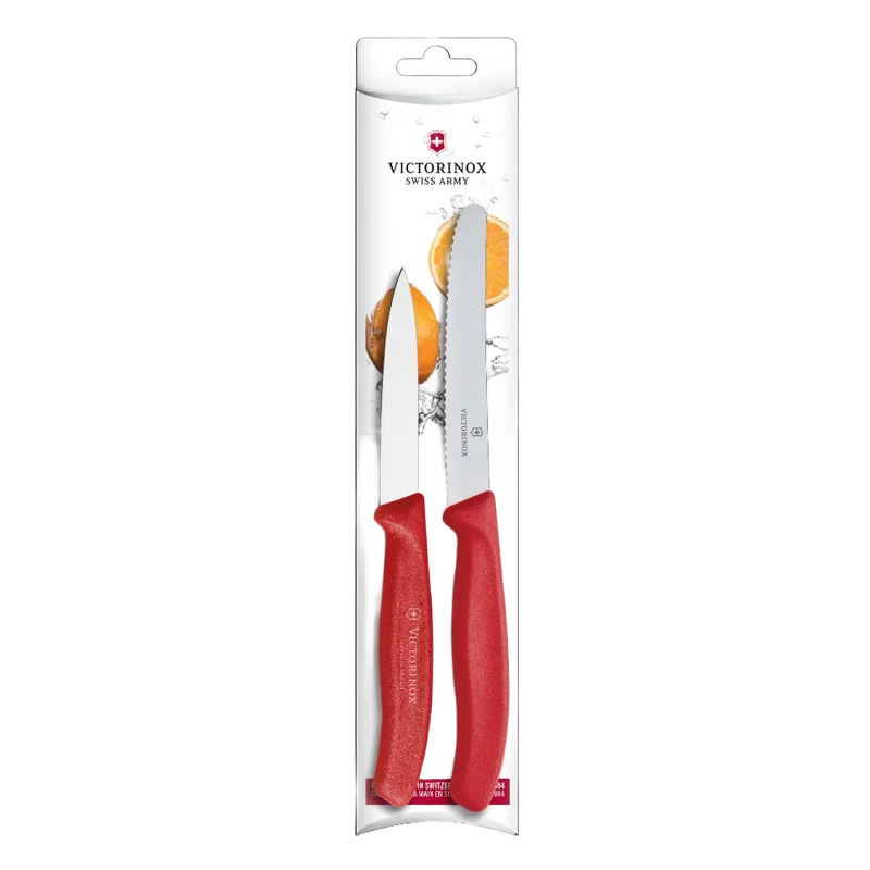 Fashionable Victorinox Swiss Army Classic 2-Piece Kitchen Prep Set Red Exceptional