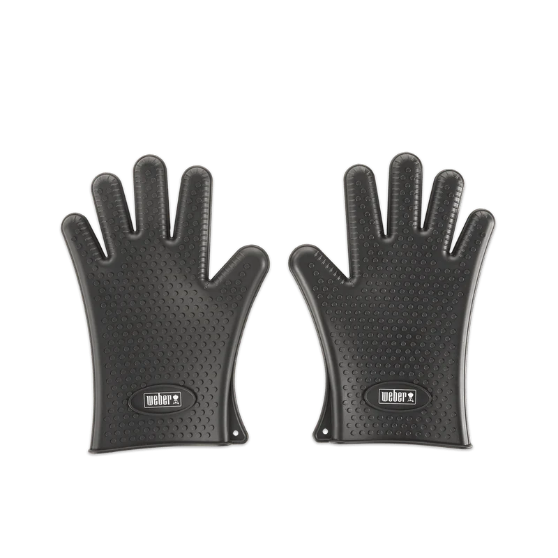 Flexible Weber Black Silicone Grilling Gloves Powerful