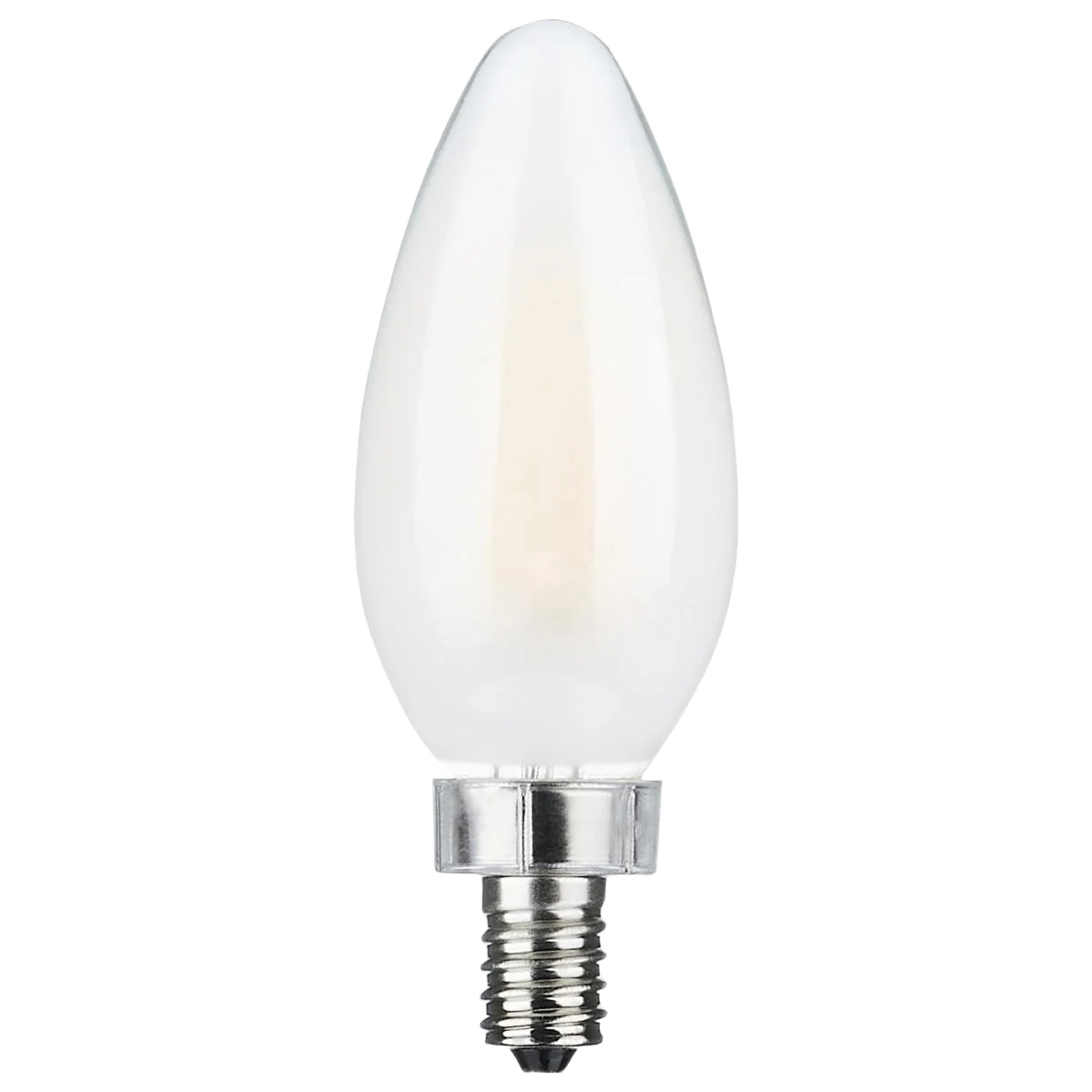 Functional Satco 8 Watt C11 LED Frost Soft White Candelabra Light Bulb Casual